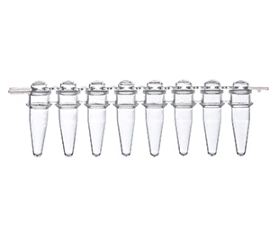 Sapphire PCR 0.2ml strips with attached strip of optical caps for Real Time PCR, Clear, 1250/Case Sapphire PCR 0.2ml strips with attached strip of optical caps for Real Time PCR, Clear, 1250/Case