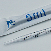 5ml Serological Pipettes, Individually Wrapped, Paper-plastic wrap, Sterile, 200/case