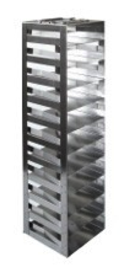 Vertical Racks with Spring Clip for 2" Boxes with Locking Rod (Capacity: 11 Boxes)