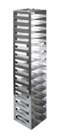 Vertical Racks with Spring Clip for 2" Boxes with Locking Rod (Capacity: 15 Boxes)