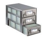 Upright Freezer Drawer Racks for 96 Deep-Well Microtiter Plates and Micronic LOBO Racks (Capacity: 9 Plates)