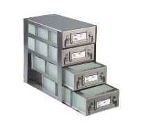 Upright Freezer Drawer Racks for 96 Deep-Well Microtiter Plates and Micronic LOBO Racks (Capacity: 12 Plates)
