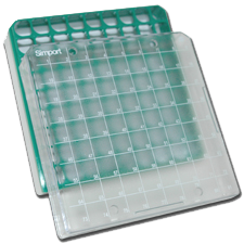 Polycarbonate 2" Boxes With 81 Cell Divider (Green)