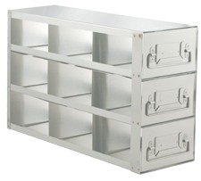 Upright Freezer Drawer Rack for 3" Boxes (Capacity: 9 Boxes)