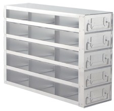 Upright Freezer Drawer Rack for 2" Boxes (Capacity: 15 Boxes)
