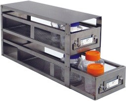 Upright Freezer Drawer Rack for Bottles (Capacity: 25" x 4 1/2" -- 2 Drawers)