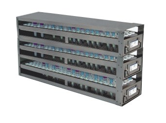 Upright Freezer Drawer Racks for 1mL Blood Sample Tubes (Capacity: 486 Tubes)