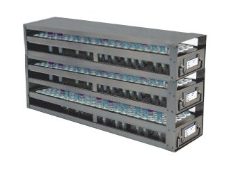 Upright Freezer Drawer Racks for 3mL Blood Sample Tubes (Capacity: 375 Tubes)