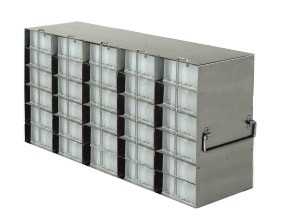 Upright Freezer Racks for 96-Deep Well Microtiter Plates and Micronic LOBO Racks with Locking Rod (Capacity: 30 Plates)