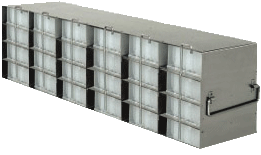 Upright Freezer Rack for 96 Deep-Well Microtiter Plates and Microtube Racks with Locking Rod, Rack Only, 6 Boxes Deep x 4 Boxes High