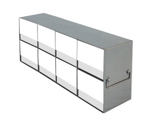 Upright Metal Freezer Racks for 15mL and 50mL Tube Boxes (Capacity: 8 Boxes)