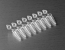8-Strip PCR Tubes, Attached Flat Caps, 126 strips/pack