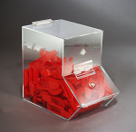Dispensing Bin, Clear Acrylic, with Door Magnet, Medium