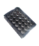 Krystal™ plate, 24 x 3 ml, Black, tissue culture treated, individually wrapped w/lid, pack of 56