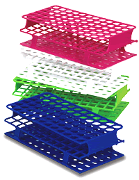 OneRack™ Full-Size Polypropylene Test Tube Racks, Case of 8 Racks