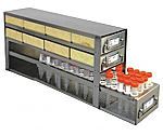 Upright Freezer Drawer Rack for 2" Cardboard Boxes and 50mL Centrifuge Tubes (Capacity: 8 Boxes; 39 Tubes)