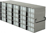 Upright Freezer Racks for 96-Deep Well Microtiter Plates and Micronic LOBO Racks with Locking Rod (Capacity: 25 Plates)