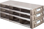 Upright Metal Freezer Drawer Racks for 96-Well and 384-Well Microtiter Plates (Capacity: 27-36 Plates)